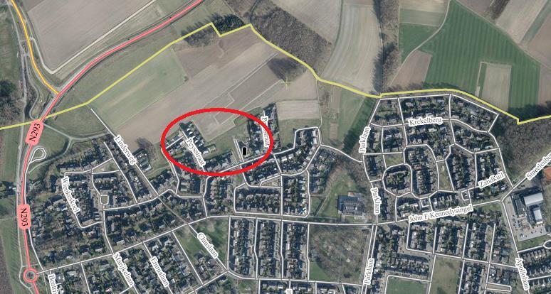 2. BESCHRIJVING BESTAANDE SITUATIE 2.1 Het plangebied in de omgeving Het plangebied ligt aan de rand van de kern Melick van de gemeente Roerdalen.