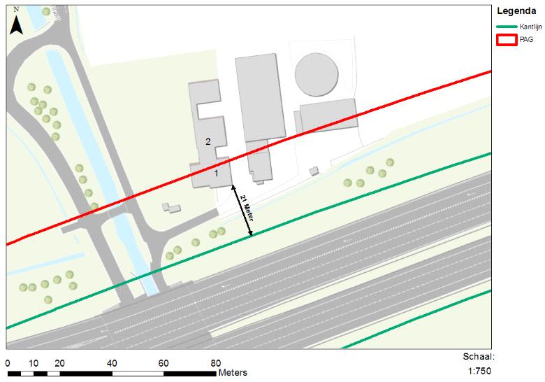 2 Figuur 17 Ligging beperkt kwetsbaar object binnen PAG toekomstige situatie nr.