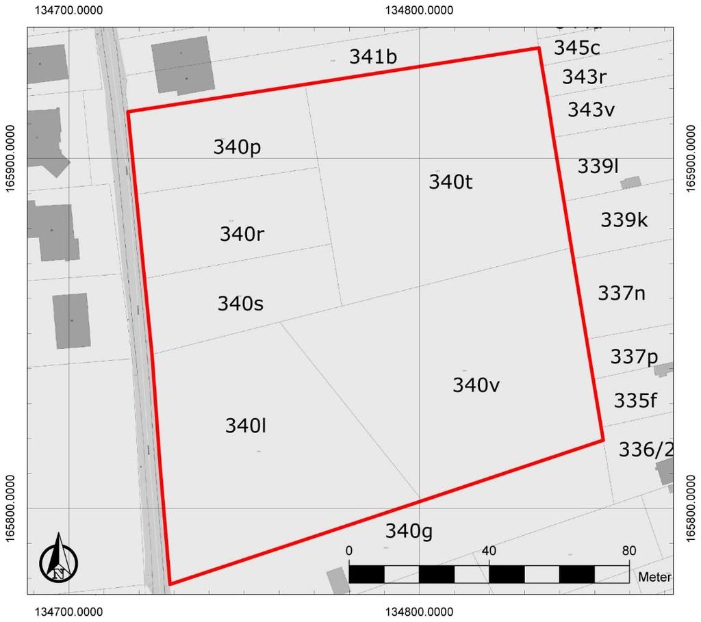 Figuur 2: Zone afgebakend voor verder vooronderzoek (rood) Onderzoekstechnieken De verstoringsdiepte van de verschillende bodemingrepen varieert en ligt nog niet voor alle ingrepen vast.