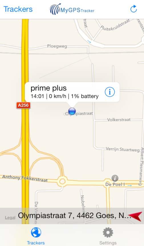 3. De locatie van uw My GPS Tracker bekijken 1. Ga naar http://portal.mygpstracker.nl of naar de APP en voer uw inloggegevens in. 2. U ziet nu de tracker op de kaart Ziet u geen locatie op de kaart?