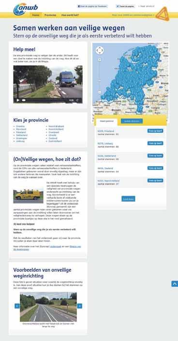 Bijlage: website publieksactie De volgende pagina s geven schermafbeeldingen van de website www.anwb.nl/veiligewegen.