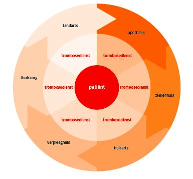 trombosediensten (HAT-as) Instellen Landelijke Stuurgroep Keten antistollingsbehandeling Zorgverleners Ziekenhuis Huisarts Tandarts Specialist ouderen geneeskunde Apotheek Trombosedienst Landelijke