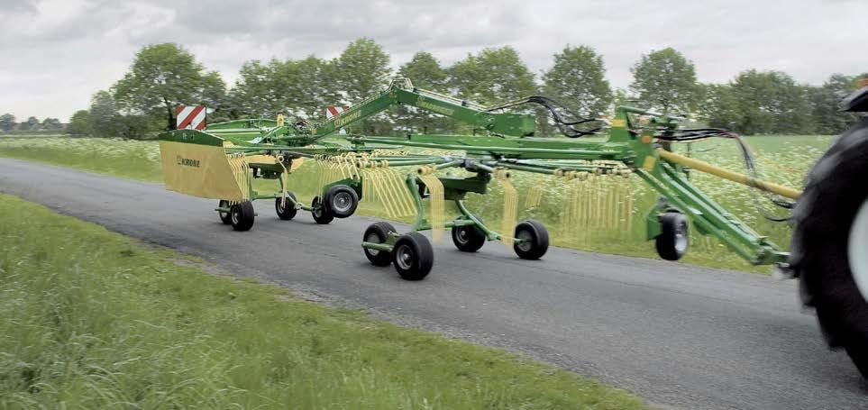 Toegestaan voor 40 km/h: snel verplaatsen en dus geringe transporttijden, dat zijn belangrijke criteria, die de capaciteit van een machine verhogen.