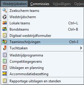 3.3 Starten module De module teaminschrijvingen start je na het inloggen in de applicatie Sportlink Club.