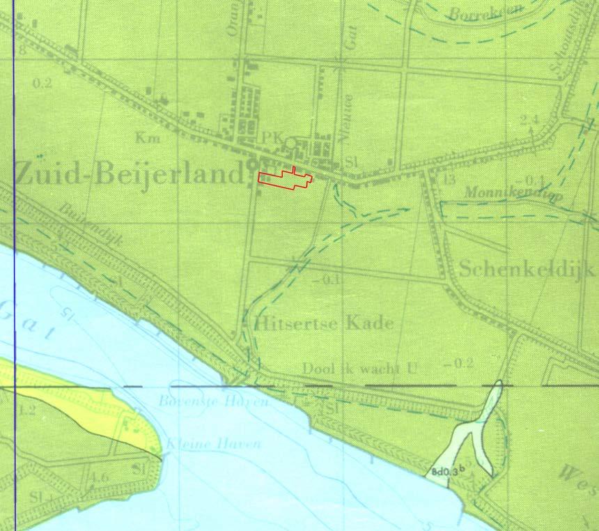 Pas na de aanleg van zwaardere dijken en de zeedijken in de 16 de en 17 de eeuw (in het geval van het plangebied in 1653) werden bij de overstromingen, die nog steeds met regelmaat plaatsvonden, geen