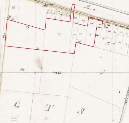 Dat betreft een boerderij. Ter plaatse van het noordelijke deel van het plangebied, daar waar de Dorpsstraat ligt, was toen mogelijk ook sprake van, dijkgerelateerde, bebouwing (zie Afbeelding 14).