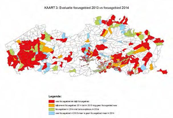 Milieueffecten 2 Figuur 44 Focusgebieden 2014 2.2 Nitraatresidu in landbouwgronden 2.2.1 Waarom wordt het nitraatresidu opgevolgd? Gewassen nemen stikstof op in de vorm van nitraat om te groeien.