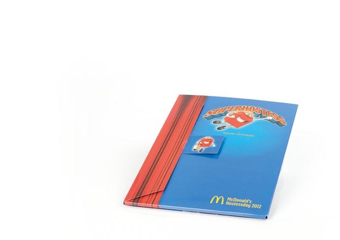 voorzien van glanslaminaat 300 grams eenzijdig gestreken sulfaatkarton Product 11403 Map McDonald s hostessdag inclusief notitebladen