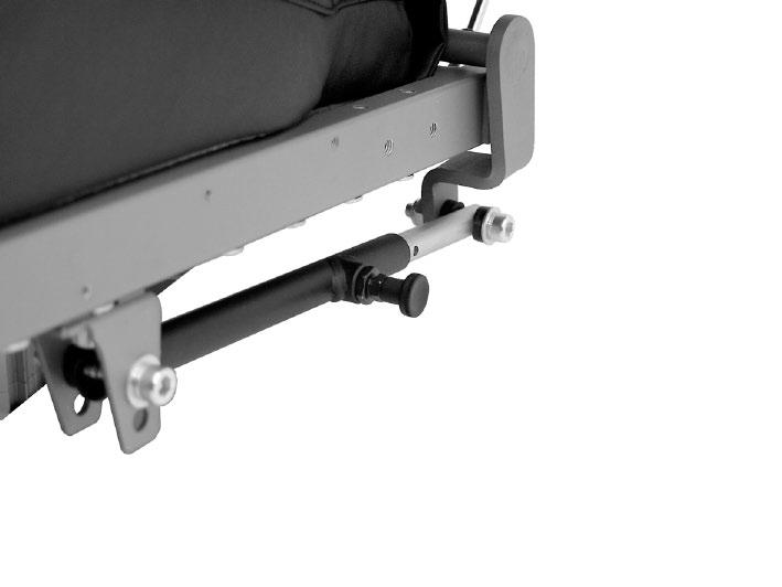 Functies stoellift beensteunverstelling kantelverstelling rugverstelling Handmatige stoelfuncties (kunnen variëren, afhankelijk van de manier waarop uw rolstoel is uitgerust) De stoel wordt handmatig