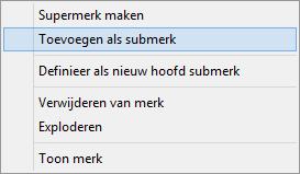 Toevoegen als submerk Stappenplan 1. Modelleer de profielen zoals in voorgaand voorbeeld. 2. Klik op knop 3.