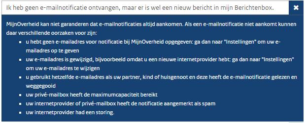 Beheer Algemeen Berichttypen Geen notificatie wel bericht