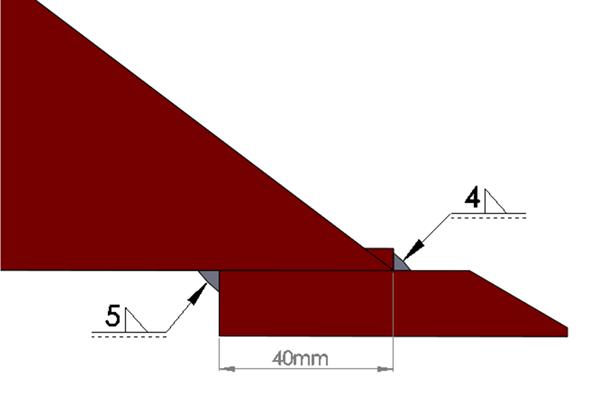 3.3 Werkzaamheden uit te voeren door een vakbekwaam lasser/monteur 3.3.1 Instructies voor het vervangen van het mes Neem voldoende veiligheidsmaatregelen voor slijp- en laswerkzaamheden (brandgevaar, persoonlijke bescherming, etc.