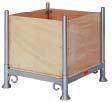Met een speciale inzet-unit kan van de kleine pallet een boxpallet gemaakt worden voor opslag en transport van kleine, losse onderdelen.
