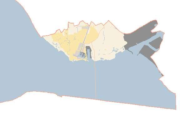 Afbeelding 26 gemeente Vlissingen GEBIEDSINDELING EN GEBIEDSKARAKTERISTIEK Per gebied in de gemeente is aangegeven wat op basis van een aantal kenmerken het karakter van het gebied is (zie het