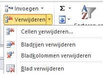 handleiding: Excel enkele tips Lege cellen, rijen en of kolommen verwijderen Stel dat er lege rijen, kolommen en cellen in je Excel sheet zitten die je wilt verwijderen.