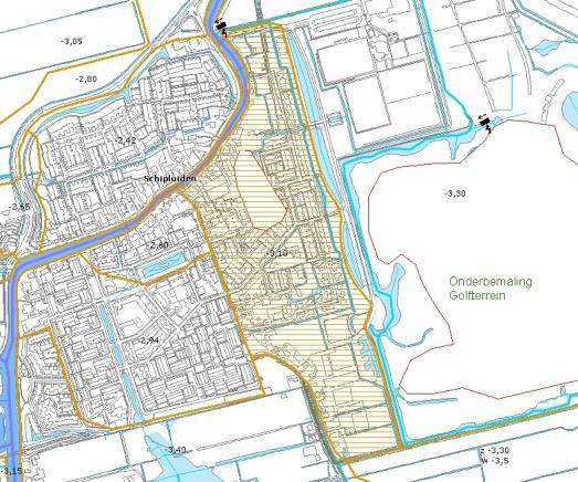 5.2.2 Peilgebied II Grondgebruik en ruimtelijke waarden Gebied: bebouwde kom van Schipluiden Totaal oppervak (ha) Huidig grondgebruik (% van oppervlak) Agrarisch gebied/ park Woongebied/