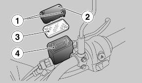 04_12 NECESSARY TO PURGE AIR IN THE CIRCUIT. Rear braking system Unscrew and remove the cap (6). Remove the gasket (7).
