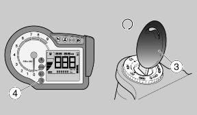 CAUTION IF THE WARNING LIGHT (8) IS STEAD- ILY ON OR TURNS ON AND THE "EFI" SYMBOL IS ALSO SHOWN ON THE DISPLAY DURING REGULAR ENGINE OPERATION, THIS MEANS THAT THE ELECTRONIC CONTROL UNIT HAS