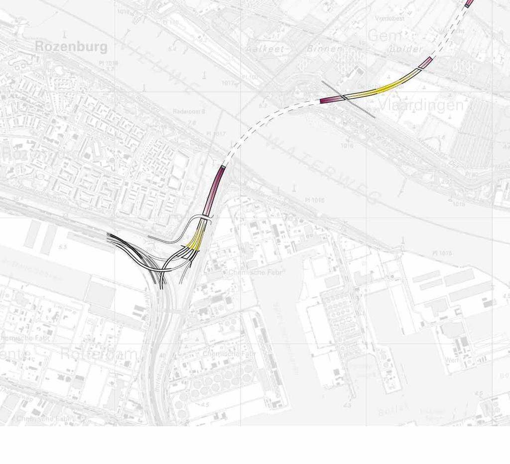 de aansluitingen op de A15. Dit gegeven van de verdekte weg is een ruimtelijk aanknopingspunt voor het Landschapsplan Kwaliteitsprogramma.