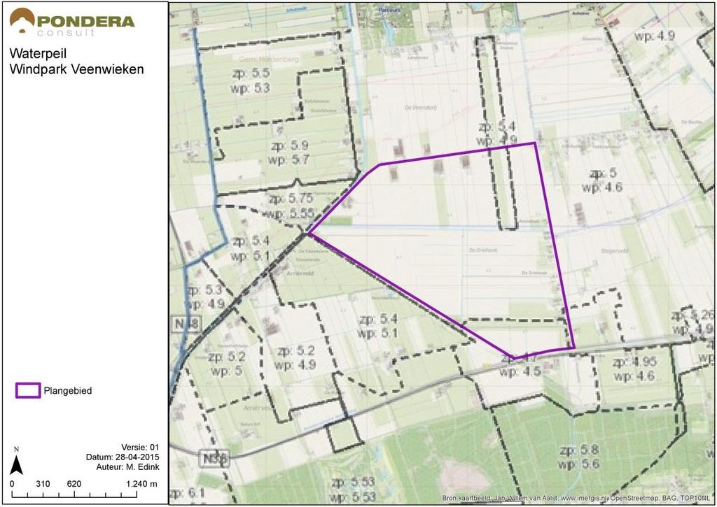 154 Watersysteem Grondwater Het plangebied ligt in het beheersgebied van waterschap Vechtstromen. In Figuur 10.2 is het zomer- en winterpeil (in aantal meters boven NAP)weergegeven. Figuur 10.2 Waterpeil (zomer- en winterpeil) Bron: www.