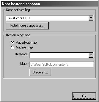 Scan to File Scannerinstelling Selecteer in de lijst de scanmodus die het meest geschikt is voor het bestandstype.