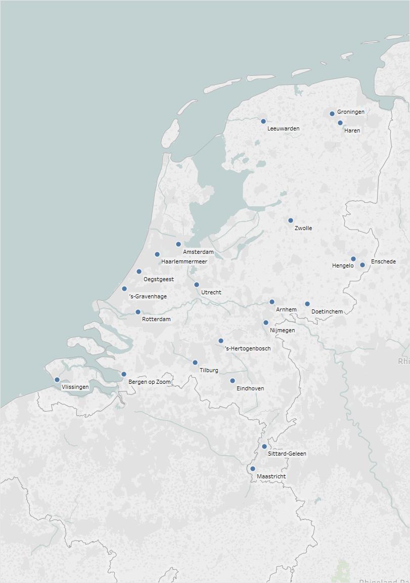 Kaart 5: aanbod master Special Educational Needs in de periode 2008-2015 1 De master Special Educational Needs is zoals gezegd de meest populaire opleiding, en het aanbod van opleidingen is over het