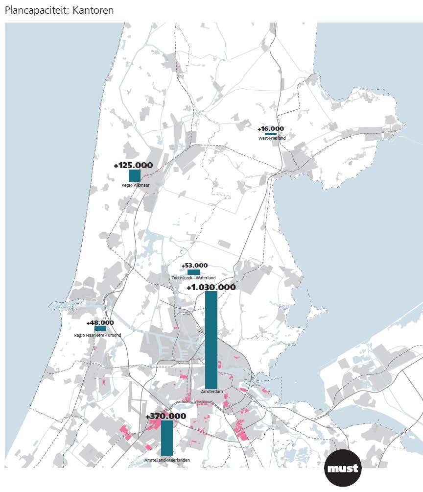 Bevindingen werkspoor E. Thema economie 11. (Te) veel plancapaciteit voor kantoren. Leegstand maakt mismatch problematisch.