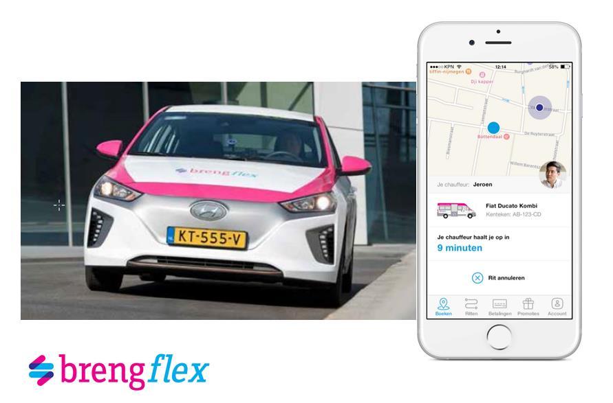 Wat is Breng flex? Breng flex is de nieuwe vervoersservice in de regio Arnhem Nijmegen. Het is een pilot die per 11 december 2016 is gestart in de regio Arnhem en Nijmegen.