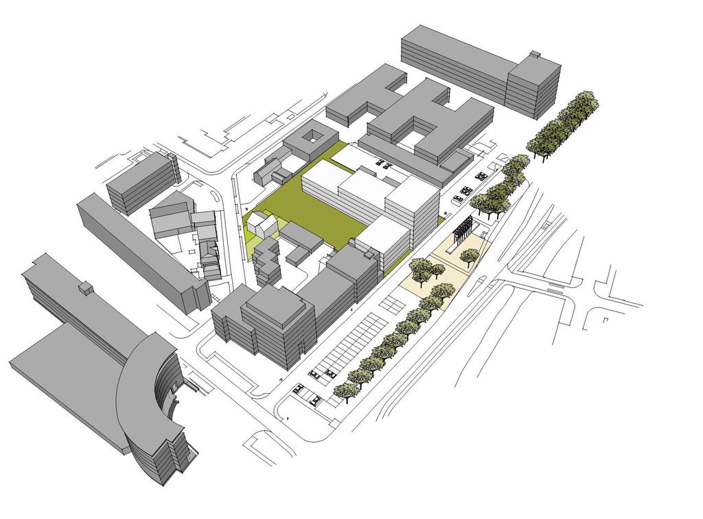 massavoorstel SVP Wageningen visie locatie Coster weg voorkeursvariant Voorkeursvariant In elke variant reageert de nieuwbouw op een andere wijze op de context van de locatie waardoor er ook een