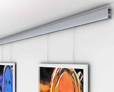 SCHILDERIJOPHANGSYSTEEM STAS MINIRAIL Product Het gepatenteerde STAS minirail systeem is het smalste en meest innovatieve schilderij ophangsysteem ter wereld.