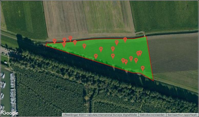 ANALYSERAPPORT Rapportnummer 201700002438 perceel zuid 1 MONSTERNAME Grafische voorstelling van het bemonsterde perceel en de perceelslocatie Beschrijving perceelsomtrek (RD-coördinaten) ( 1 ; 88787