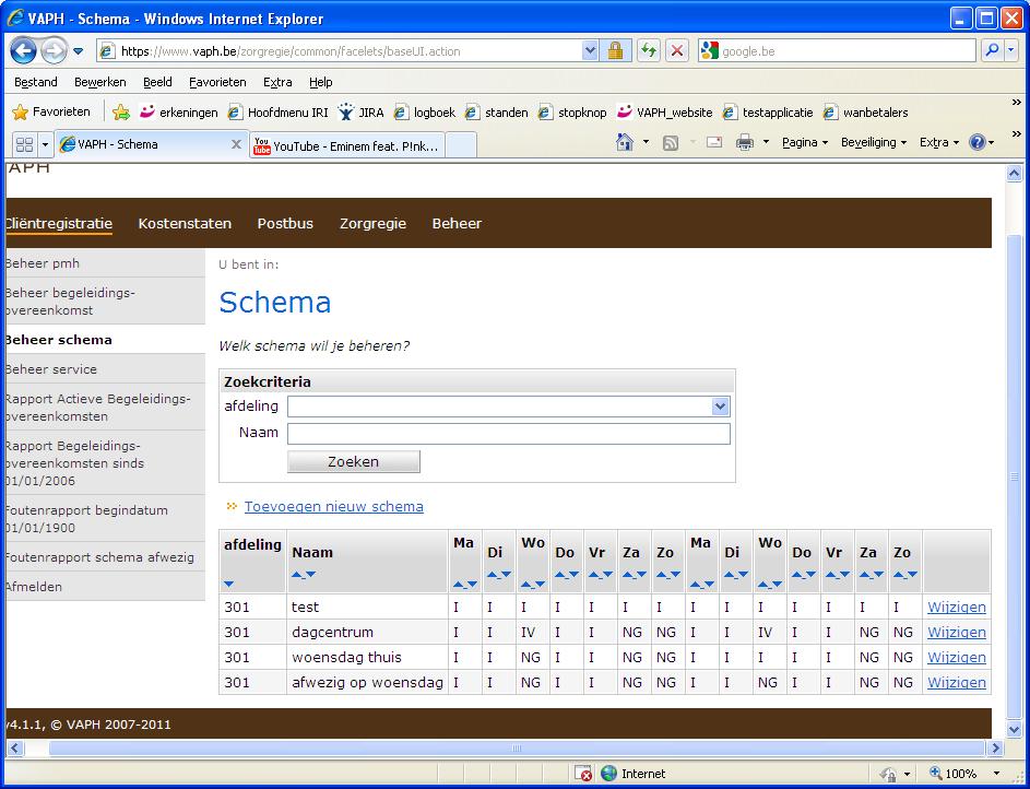 2 Wijzigen schema Handleiding