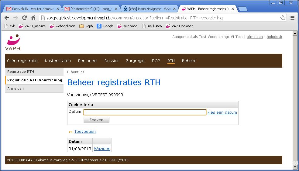 registraties RTH.