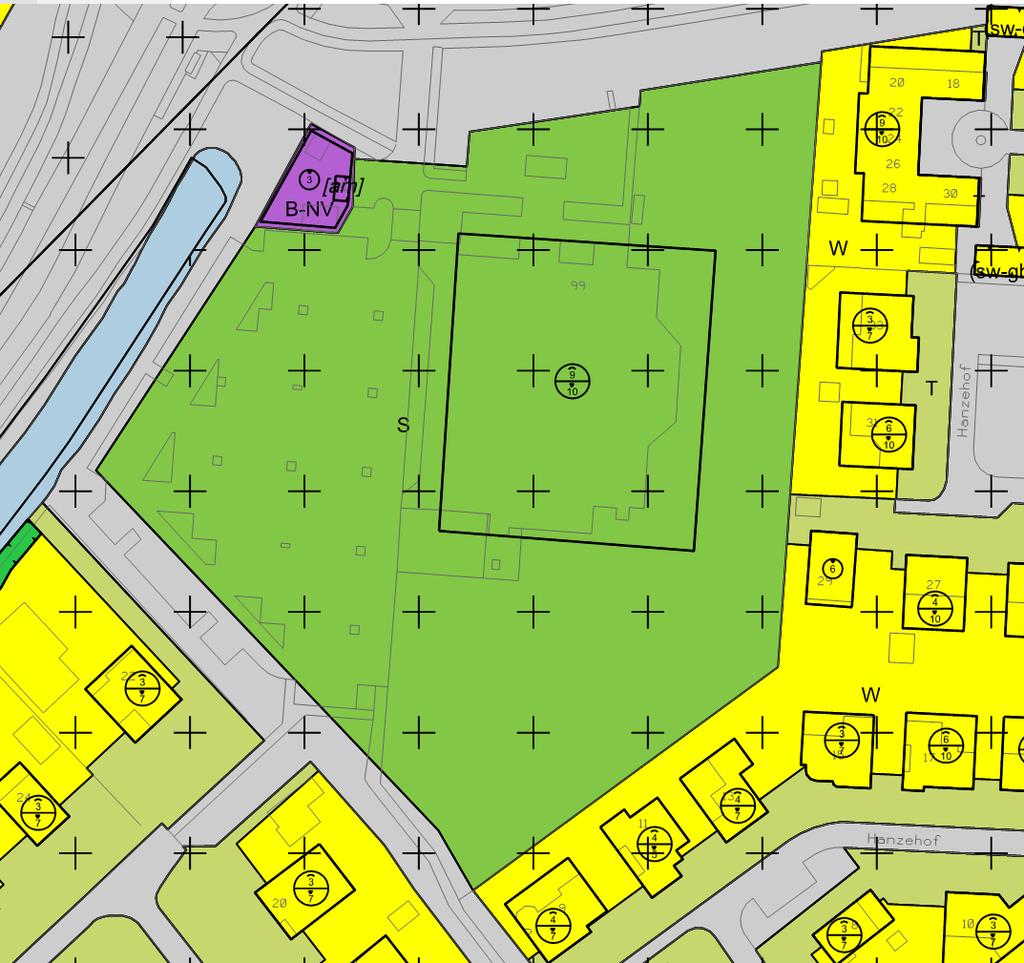 Ruimtelijke ordening Huidige locatie bestemming: sport bouwvlak rondom gebouw nieuwbouw huidige locatie