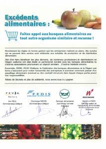 Actions (inter)sectorielles 2008 + 2012: campagne d information et de sensibilisation (brochure) collaboration Fevia-Comeos-banques