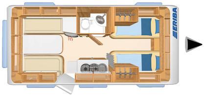 090,- Opbouwmaten 749x230 Slaapplaatsen 4/ +2 (O) ERIBA Exciting 471 Voertuigprijs incl. 21% BTW 20.