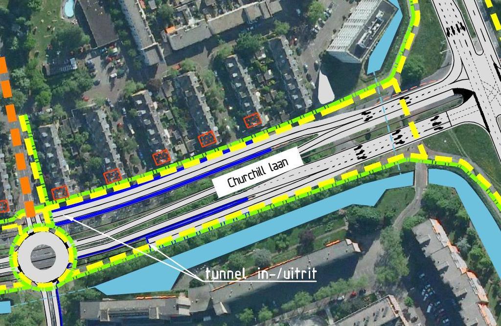 Tunnel [d] tunnel richting Voorschoterweg De ligt wel dicht bij bestaande bebouwing maar uit het rapport van Tauw blijkt niet dat er