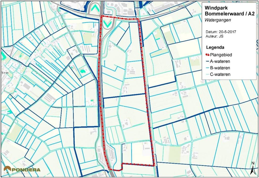 136 water ingelaten vanuit de afgedamde Maas om de gewenste peilniveaus te behouden. De stroomrichting verandert dan van west in oostelijke richting.