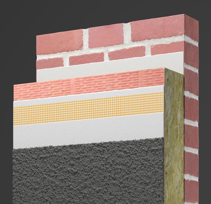 Pleisterlaag: AmphiSilan-Fassadenputz 1 2 3 4 3 5 6 Capatect Carbon 1. Lijm: Klebe-und Spachtelmasse 190 2. Isolatieplaat: Dalmatiner-Fassadendämmplatte 155 3.