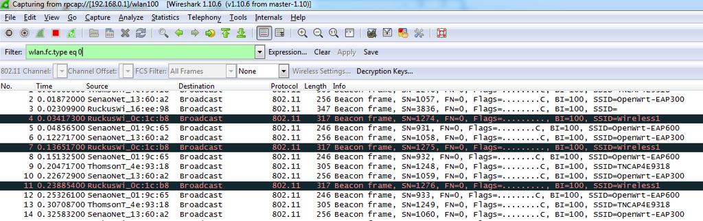 3.1 Wireshark Filters Zoals eerder aangegeven is het ook mogelijk om in Wireshark verschillende filters te maken.