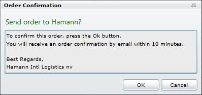 Wanneer u beslist dat uw order door Hamann mag worden uitgevoerd, dient u dit nog te