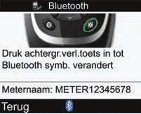 4. j Houd * ingedrukt tot het Bluetooth symbool verandert. Voor aanwijzingen voor het in -of uitschakelen van de Bluetooth draadloze technologie op de pomp, zie de gebruiksaanwijzing van de pomp.