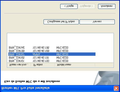 Stap 2 Bij gebruik van de optionele NC-9100h netwerkinterface (voor 95/98/98SE/Me/NT/2000 Professional/XP) I Wanneer de MFC niet voor uw