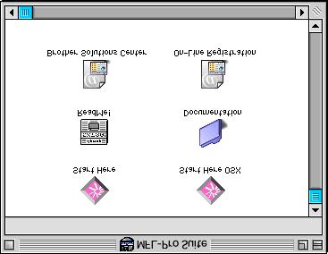 Stap 2 Bij gebruik van de optionele NC-9100h netwerkinterface Voor Mac OS 8.6 t/m 9.2 Zorg dat u de instructies in stap 1 De machine instellen op pagina s 4-9 hebt voltooid.