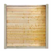 Scherm verduurzaamd - RVS geschroefd 184 x 180 cm - 15 x 140 / 28 x 70 mm 17-planks - verticaal