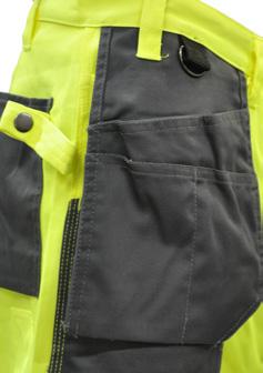 Kniebeschermingen in Cordura Versterkt garen: Teflon van Dupont 101 BERGAMO FLUO ORANGE Class 2 CE