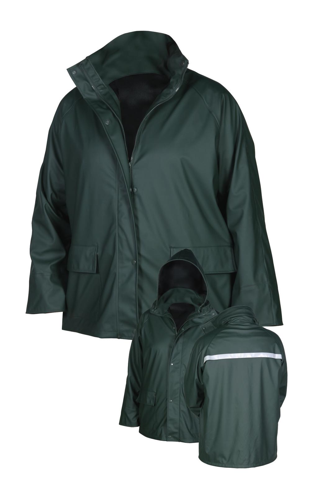 36 208 LYON REGENVEST PU / VESTE DE PLUIE PU S M L XL XXL 3XL 4XL Getaped randen (waterdicht) Kap in de kraag