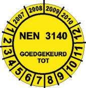 NEN-3140 algemeen 5.102 Inspectie elektrische arbeidsmiddelen Elektrische arbeidsmiddelen moeten met een passende regelmaat worden geïnspecteerd.