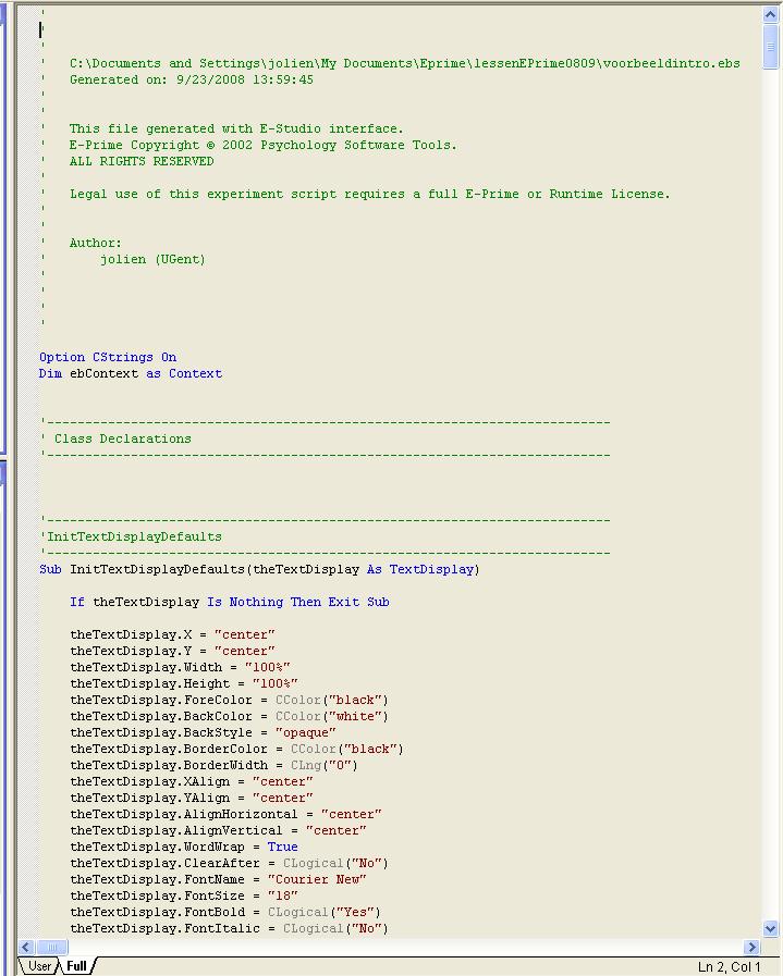 E-Basic: Resultaat? Et voilà!