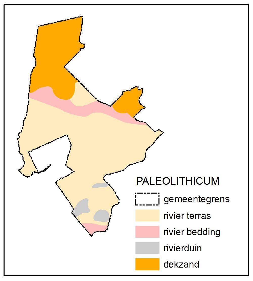 Figuur 5.2 Landschap van de gemeente Zuidplas in het paleolithicum. 66 Late Dryas Stadiaal 67 Gedurende de Late Dryas wordt het klimaat in Noordwest-Europa opnieuw aanzienlijk kouder.